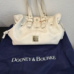 DOONEY & BOURKE Chiara Shoulder Bag Satchel Tote White Drawstring Purse w/Bag